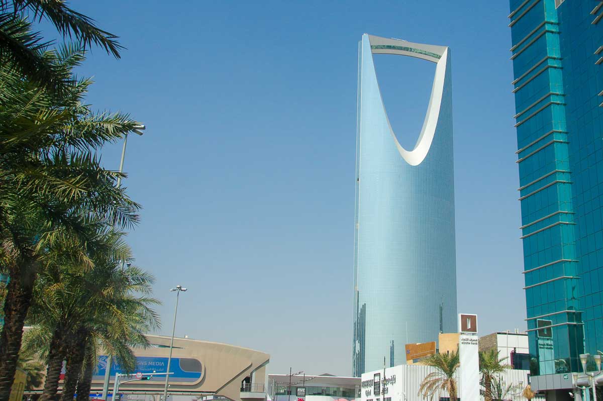 Blick auf das Kingdom Centre Riad