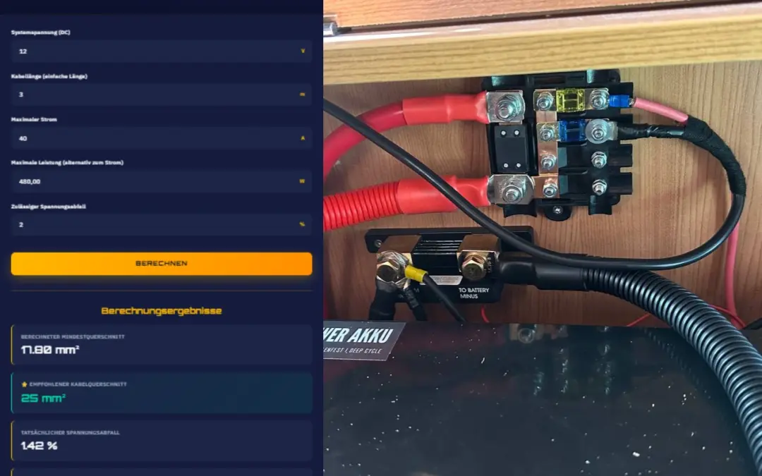 Kabelquerschnitt berechnen: Das beste Berechnungstool für Wohnmobil und Solaranlagen